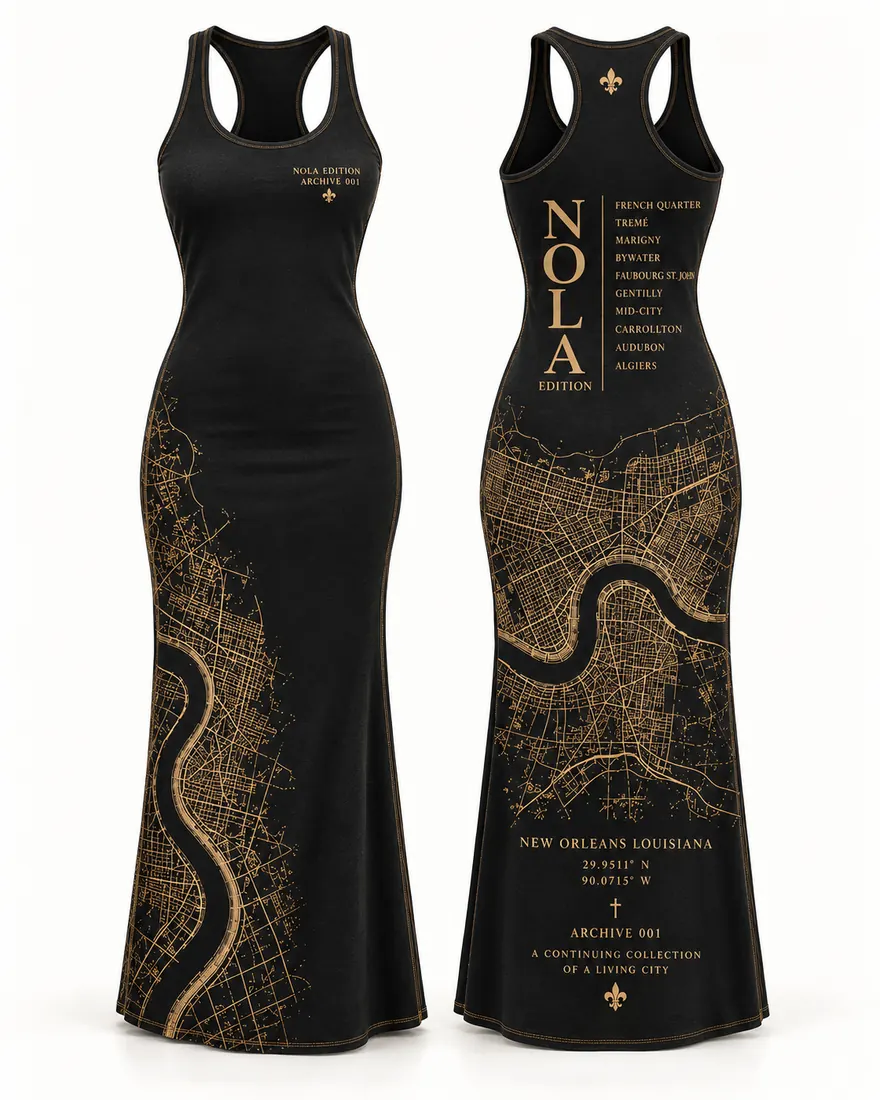 NOLA EDITION Archive maxi dress